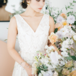 Alexandra Grecco Iris Gown Floral champagne