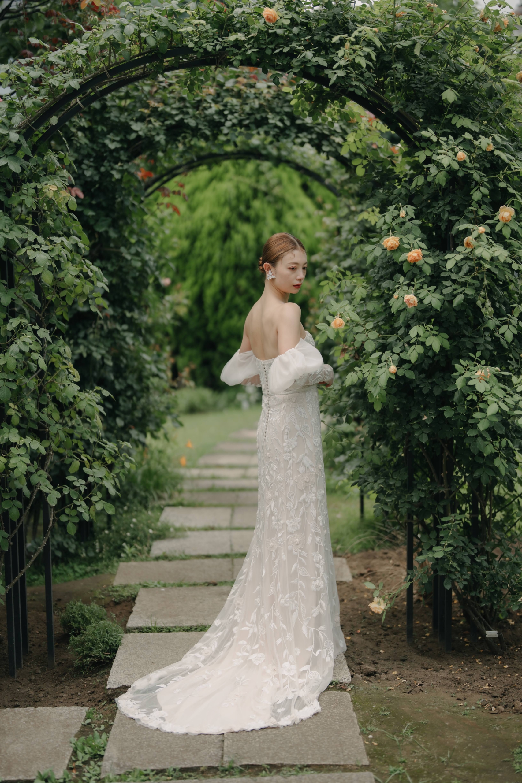 Hermione de Paula  WILD ROSE BUSTIER GOWN